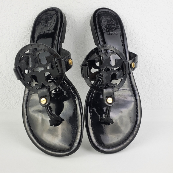 Tory Burch | Shoes | Tory Burch Miller Black Patent Leatherused | Poshmark